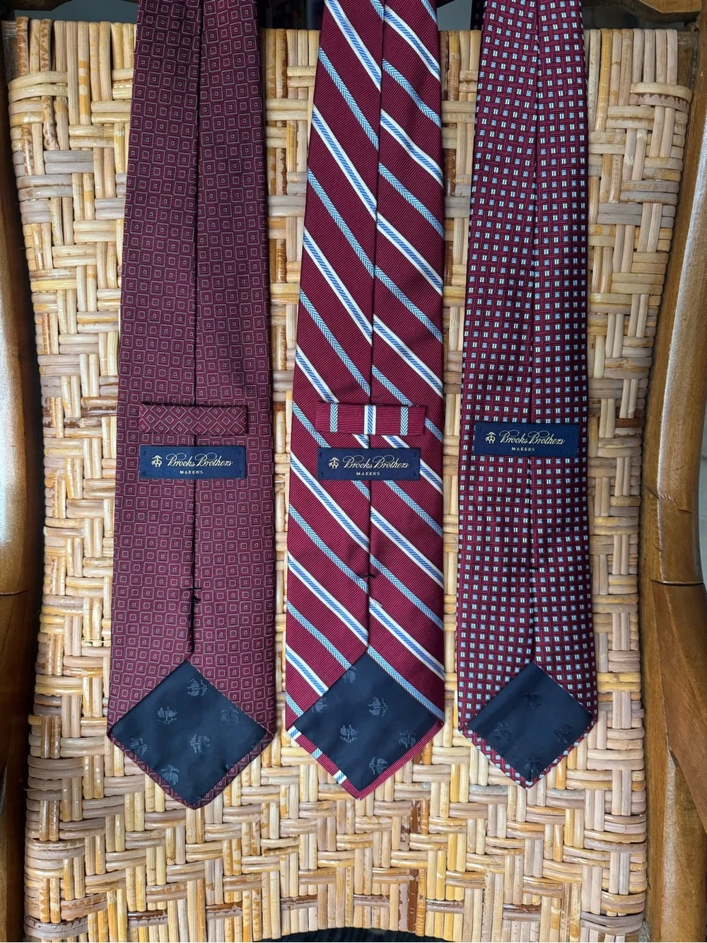 Brooks Brothers tie set - Burgundy Patterned Neck Tie Collection